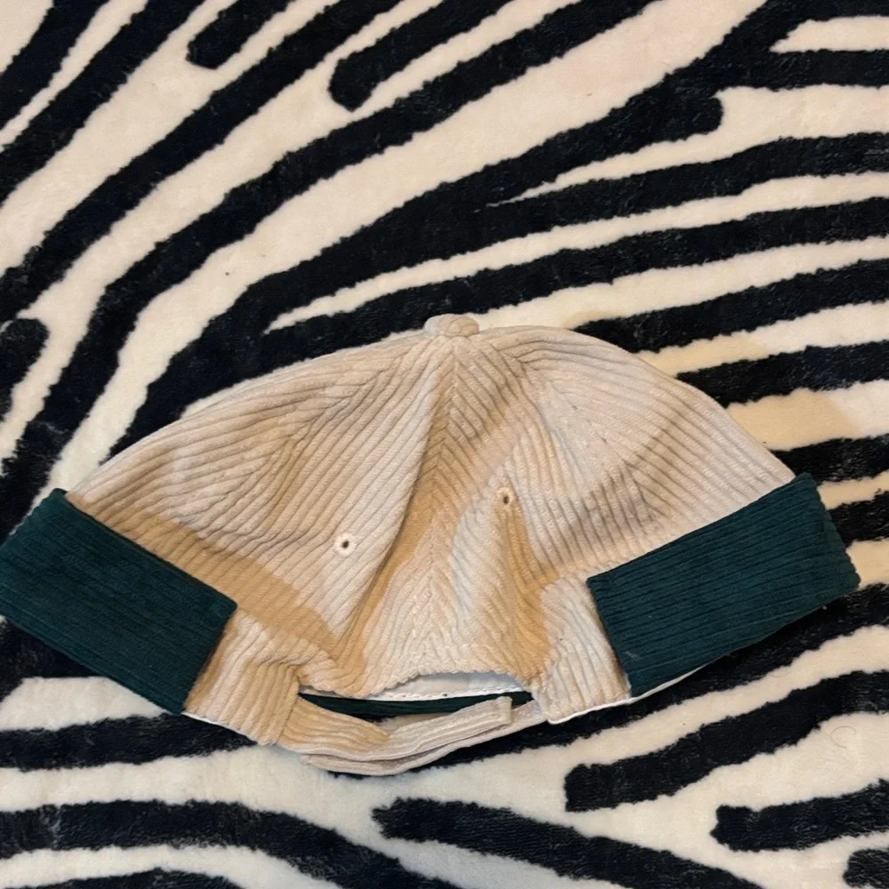 Striped Beanie with Orange Patch‎